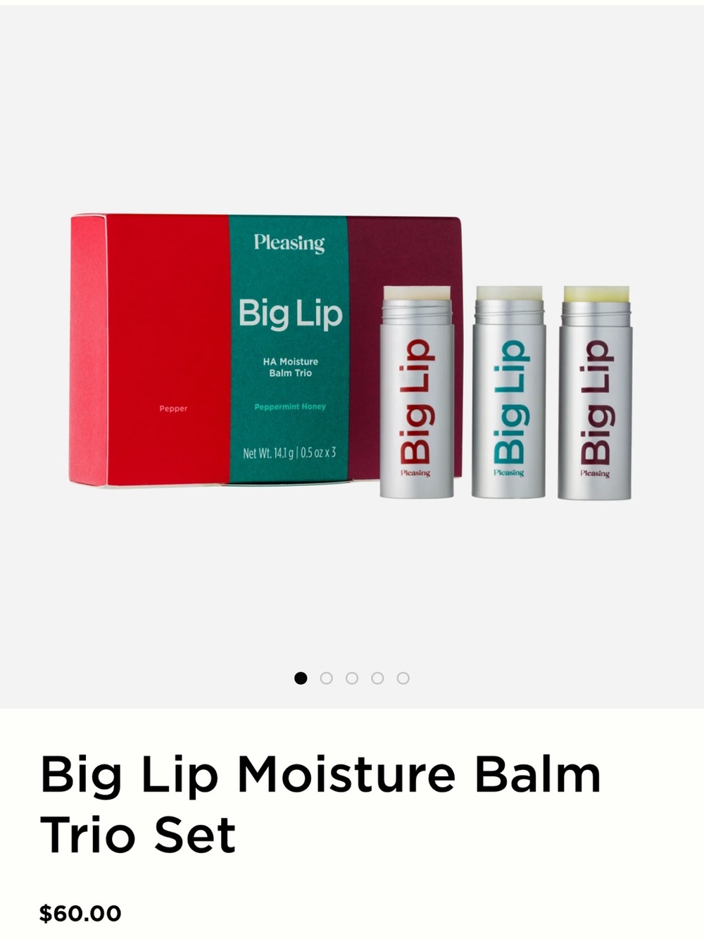 Pleasing by Harry Styles Big Lip Moisture Balm Trio NIB